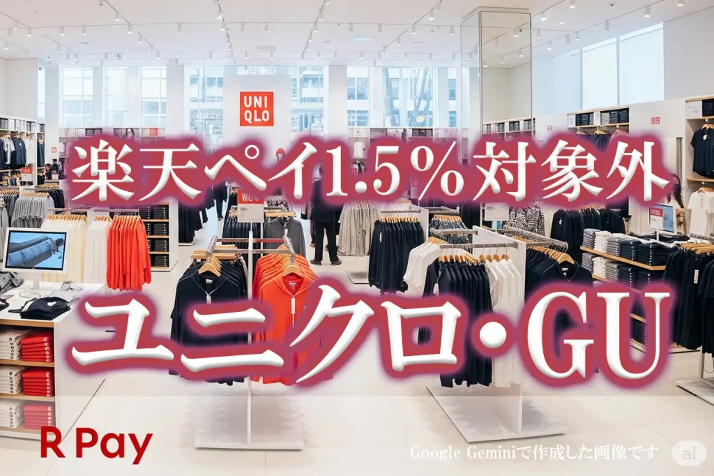 ユニクロやGU楽天ペイ対象外