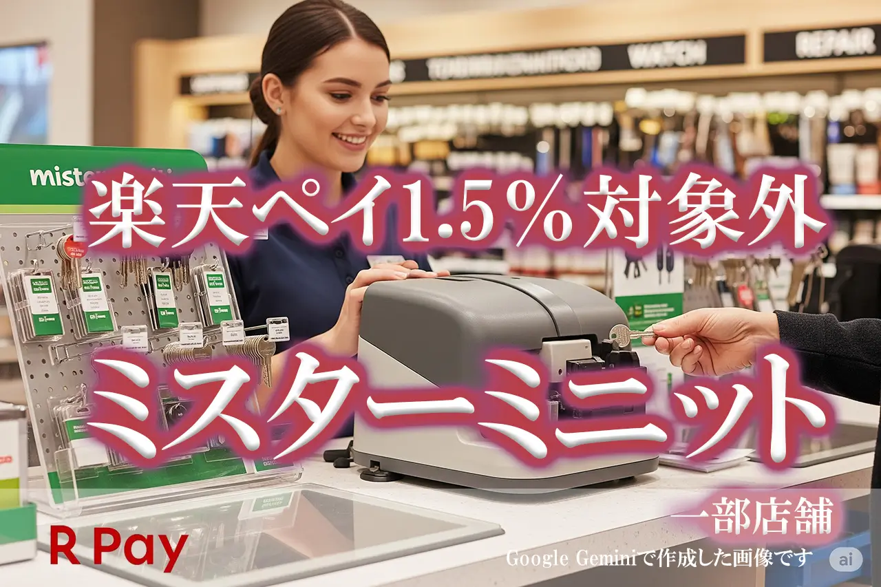 ミスターミニット楽天ペイ対象外